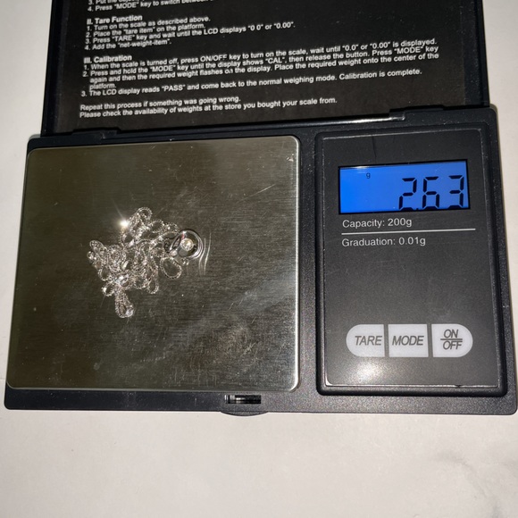 Solid Stamped 14K White Gold Natural Round Diamond Solitaire Pendant Necklace - Picture 13 of 14